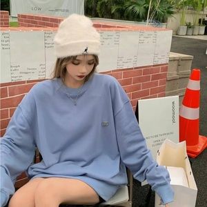 Blue Oversized Crewneck